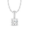 Thumbnail Image 2 of KAY Lab-Grown Diamonds Solitaire Necklace & Earrings Set 5/8 ct tw 10K White Gold (I/SI2)