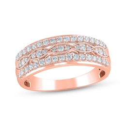 Diamond Anniversary Ring 1/2 ct tw 14K Rose Gold