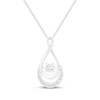 Thumbnail Image 1 of Unstoppable Love Diamond Infinity Necklace 1/5 ct tw Sterling Silver 19&quot;