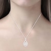 Thumbnail Image 2 of Unstoppable Love Diamond Infinity Necklace 1/5 ct tw Sterling Silver 19&quot;