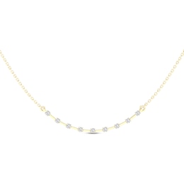 Lab-Created Diamonds by KAY Smile Necklace 3/4 ct tw 14K Yellow Gold 18”