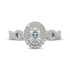 Thumbnail Image 3 of THE LEO First Light Oval-Cut Diamond Double Halo Engagement Ring 3/4 ct tw 14K White Gold