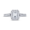 Thumbnail Image 3 of THE LEO Legacy Lab-Grown Diamond Emerald-Cut Engagement Ring 1-1/5 ct tw 14K White Gold