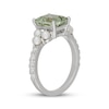 Thumbnail Image 3 of Neil Lane Emerald-Cut Green Quartz, Diamond & Cultured Akoya Pearl Engagement Ring 1/3 ct tw 14K White Gold