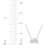 Thumbnail Image 3 of Toi et Moi Round & Marquise-Cut Necklace 1/2 ct tw 14K Yellow Gold 18"