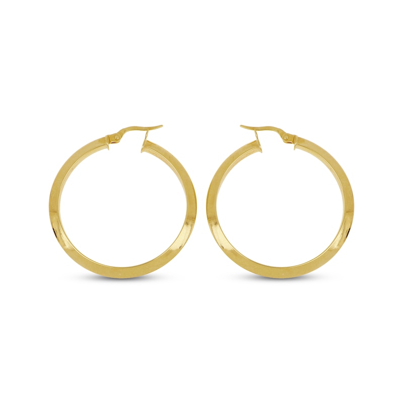 Main Image 2 of Knife-Edge Hoop Earrings 10K Yellow Gold 30mm