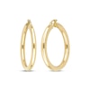 Thumbnail Image 1 of Polished Round Tube Hoop Earrings 10K Yellow Gold 40mm