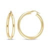 Thumbnail Image 3 of Polished Round Tube Hoop Earrings 10K Yellow Gold 40mm