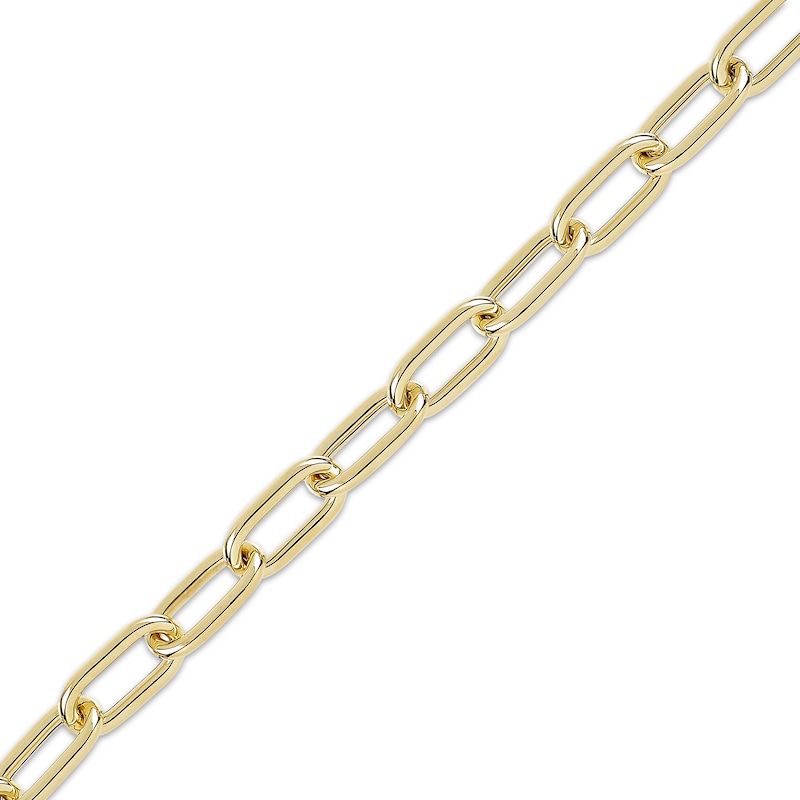 Main Image 3 of Hollow Paperclip Chain Necklace 10K Yellow Gold 18&quot;