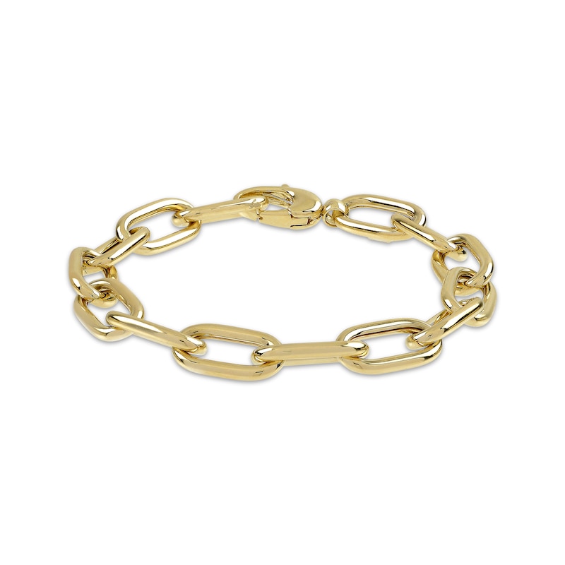 Main Image 2 of Hollow Paperclip Chain Bracelet 10K Yellow Gold 7.5&quot;