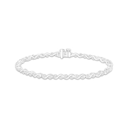 Diamond S-Link Bracelet 1 ct tw 10K White Gold 7&quot;