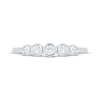 Thumbnail Image 3 of Bezel-Set Diamond Five-Stone Anniversary Ring 1/3 ct tw 14K White Gold