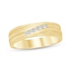 Thumbnail Image 1 of Men's Diamond Five-Stone Wedding Band 1/6 ct tw 10K Yellow Gold