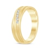 Thumbnail Image 2 of Men's Diamond Five-Stone Wedding Band 1/6 ct tw 10K Yellow Gold