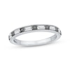 Thumbnail Image 1 of Black & White Diamond Stackable Anniversary Ring 3/8 ct tw 14K White Gold