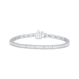 Lab-Created Diamonds by KAY Baguette-Cut Diamond Link Bracelet 1-1/2 ct tw 10K White Gold 7&quot;