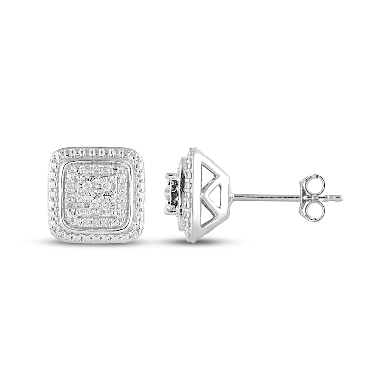 Main Image 3 of Multi-Diamond Cushion-Shaped Gift Set 1/5 ct tw Sterling Silver