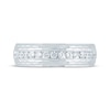 Thumbnail Image 3 of Men's Diamond Angled Pattern Wedding Band 1/2 ct tw 10K White Gold