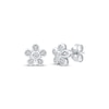 Thumbnail Image 1 of Diamond Flower Stud Earrings 1/10 ct tw 10K White Gold