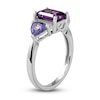 Thumbnail Image 2 of Amethyst, Tanzanite & White Lab-Created Sapphire Ring Sterling Silver