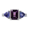 Thumbnail Image 3 of Amethyst, Tanzanite & White Lab-Created Sapphire Ring Sterling Silver