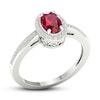 Thumbnail Image 4 of Lab-Created Ruby & White Lab-Created Sapphire Ring Sterling Silver