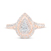 Thumbnail Image 3 of Lab-Grown Diamonds by KAY Pear-Shaped Double Halo Engagement Ring 1 ct tw 14K Rose Gold