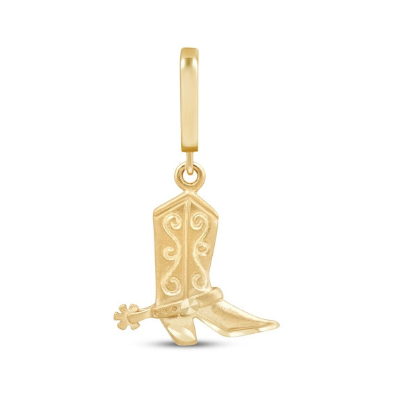 Charmed Memories Cowboy Boot Charm 10K Yellow Gold