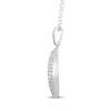 Thumbnail Image 2 of Black & White Diamond Teardrop Necklace 1/4 ct tw Sterling Silver 18&quot;