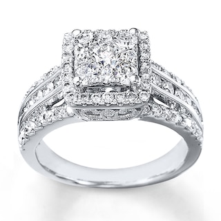 Diamond Engagement Ring 1-1/2 cts tw Round-cut 14K White Gold | Kay