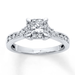 Now + Forever Diamond Engagement Ring 1 Carat tw Round-cut 14K White Gold