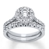 Thumbnail Image 1 of Diamond Bridal Set 5/8 ct tw Round-cut 14K White Gold