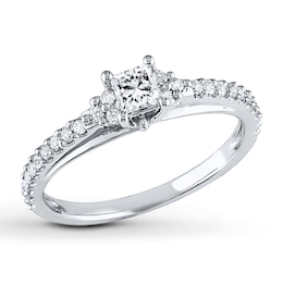 Now + Forever Diamond Engagement Ring 1/2 Carat tw 10K White Gold