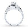 Thumbnail Image 2 of Diamond Bridal Set 3/8 ct tw Princess-cut 10K White Gold