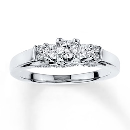 Now + Forever Diamond Ring 3/8 ct tw Round-cut 10K White Gold