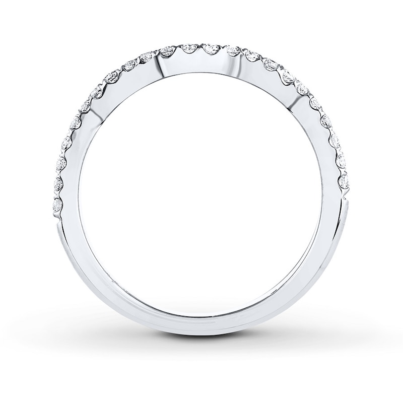 Main Image 2 of THE LEO Diamond Wedding Band 1/5 ct tw Round-cut 14K White Gold