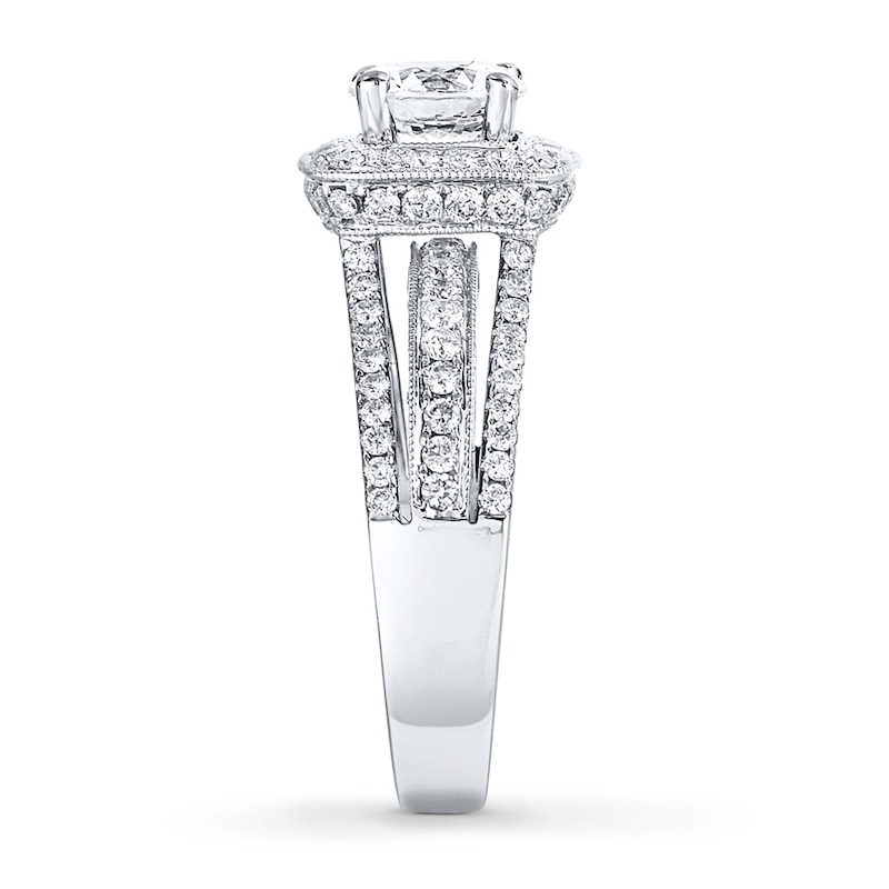 Main Image 3 of Diamond Engagement Ring 1-1/2 ct tw Round-cut 14K White Gold