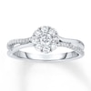 Thumbnail Image 1 of Diamond Engagement Ring 1/2 ct tw Round-Cut 14K White Gold