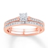 Thumbnail Image 1 of Now + Forever Diamond Bridal Set 1/8 ct tw Round-cut 10K Rose Gold