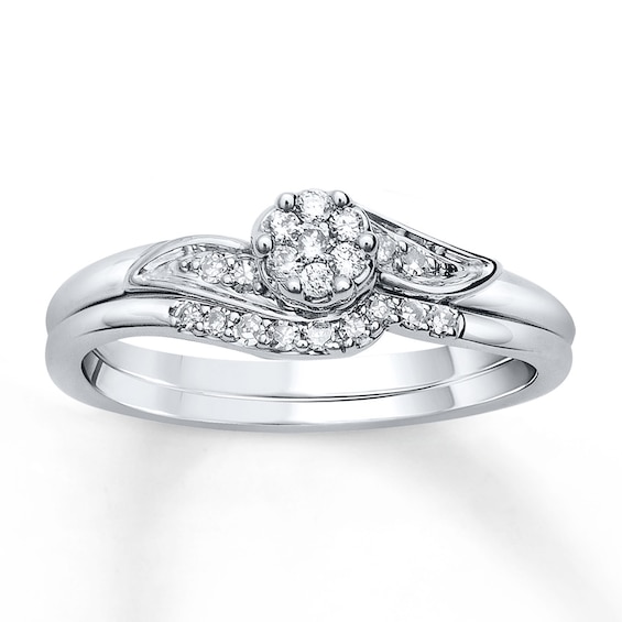 Diamond Bridal Set 1/3 carat tw 10K White Gold