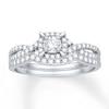 Thumbnail Image 1 of Diamond Bridal Set 3/8 ct tw Round-cut 14K White Gold