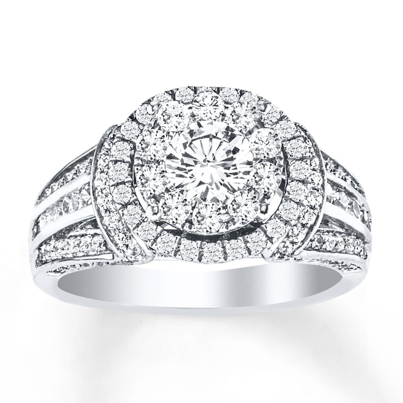 Diamond Engagement Ring 1-1/2 ct tw Round-cut 14K White Gold | Kay
