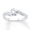 Thumbnail Image 1 of Diamond Engagement Ring 1/3 ct tw Round-cut 10K White Gold