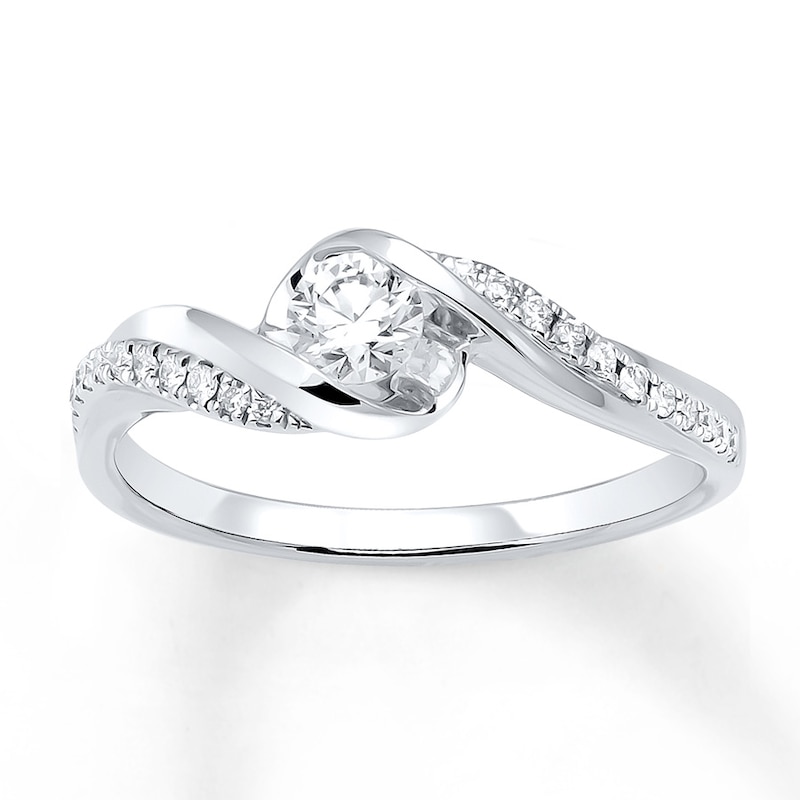 Main Image 1 of Diamond Engagement Ring 1/3 ct tw Round-cut 10K White Gold