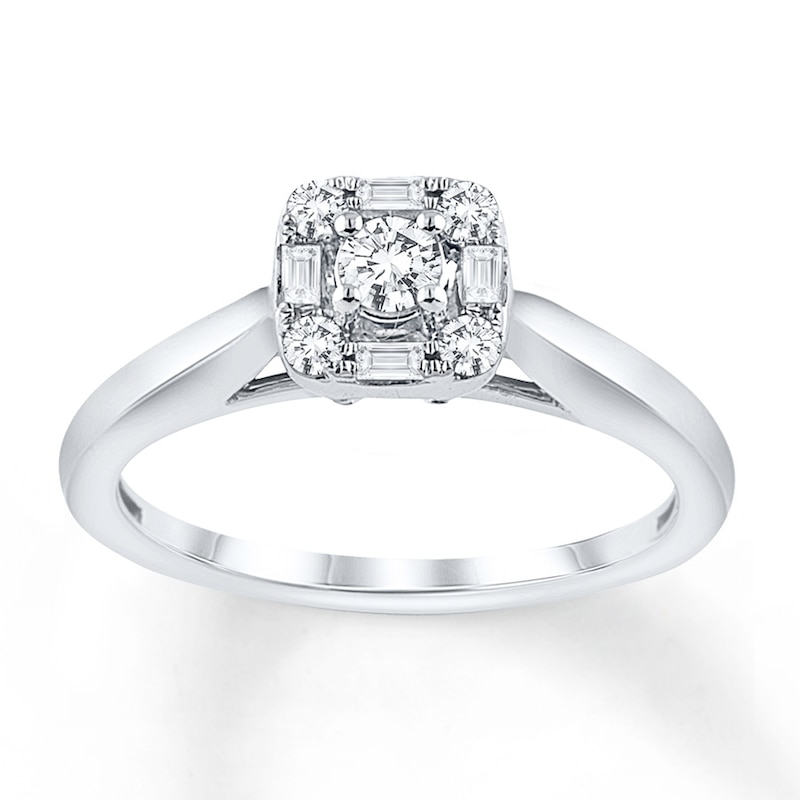 Main Image 1 of Now + Forever Diamond Engagement Ring 1/4 carat tw 10K White Gold