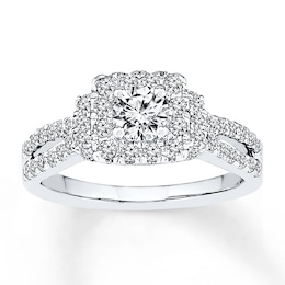 Now + Forever Diamond Engagement Ring 1 ct tw Round-cut 14K White Gold