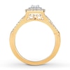 Thumbnail Image 1 of Diamond Engagement Ring 1/2 ct tw Round-cut 10K Two-Tone Gold