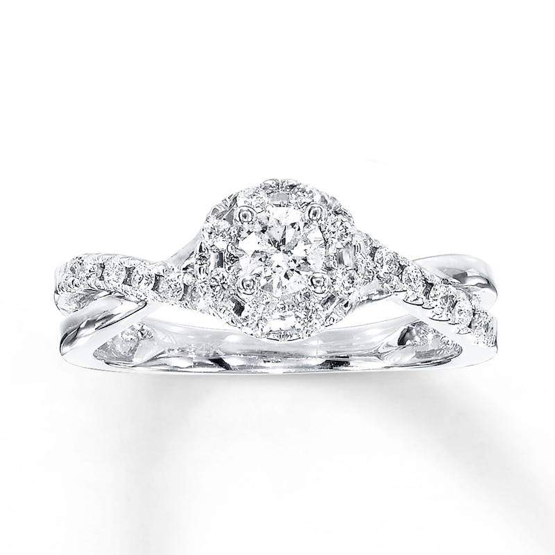 Main Image 1 of Diamond Engagement Ring 1/2 carat tw 10K White Gold