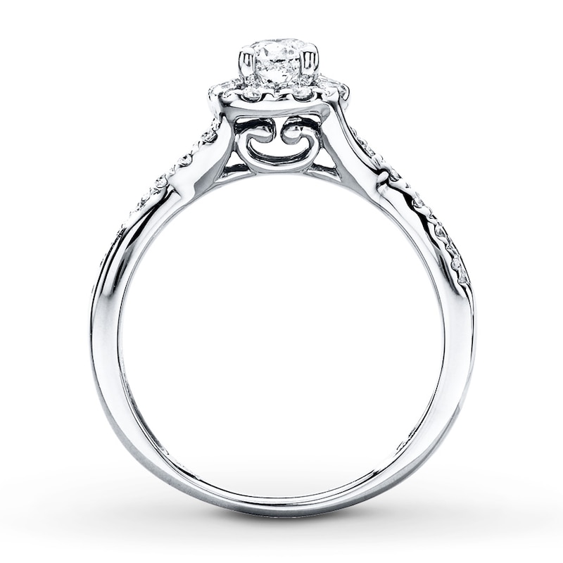 Main Image 2 of Diamond Engagement Ring 1/2 carat tw 10K White Gold