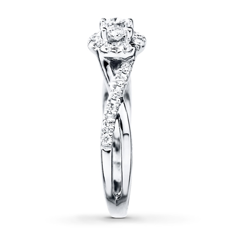 Main Image 3 of Diamond Engagement Ring 1/2 carat tw 10K White Gold